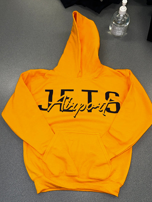 Youth Gold Hoodie with Airport Jets