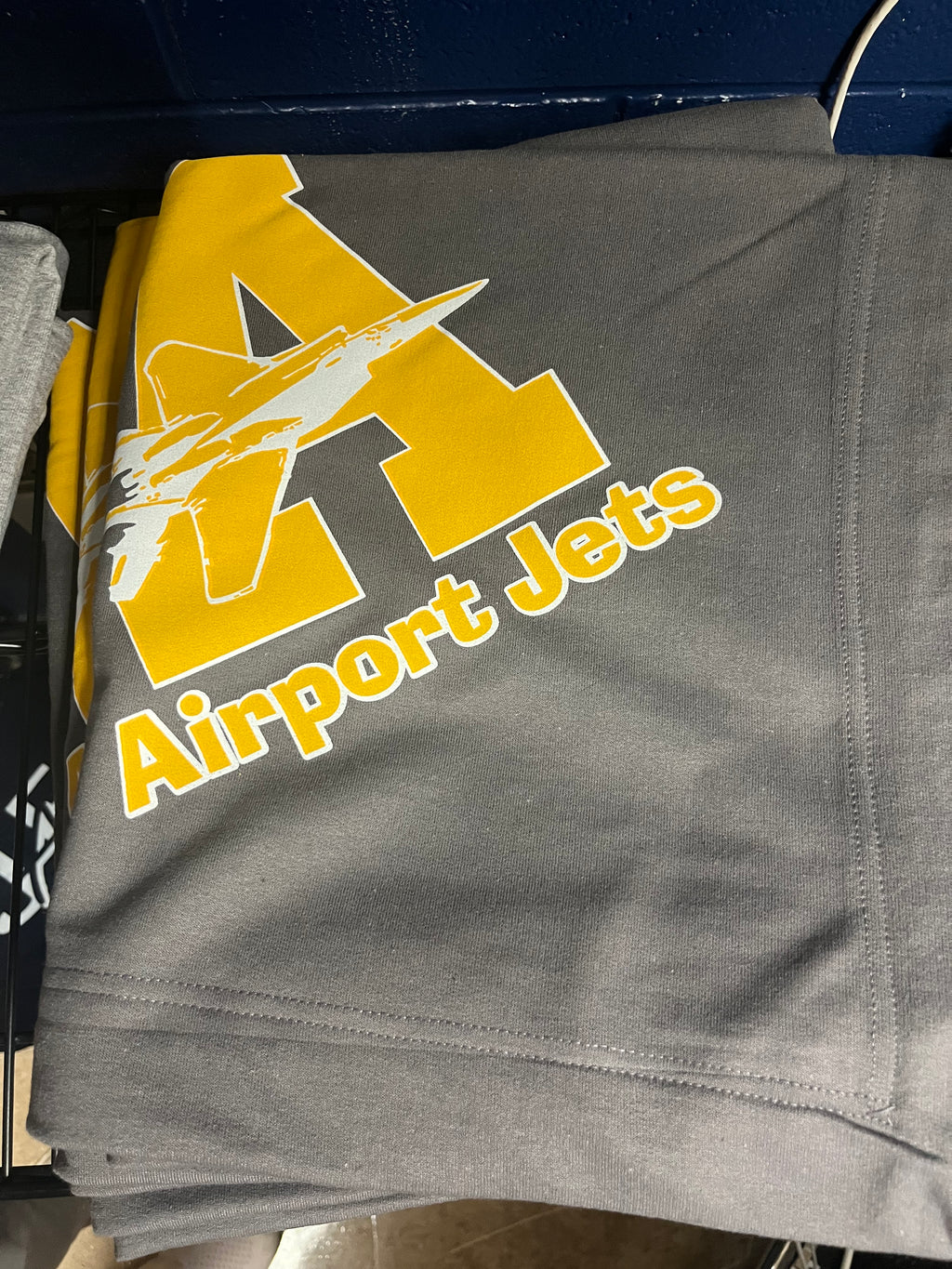 dark grey black with yellow airport