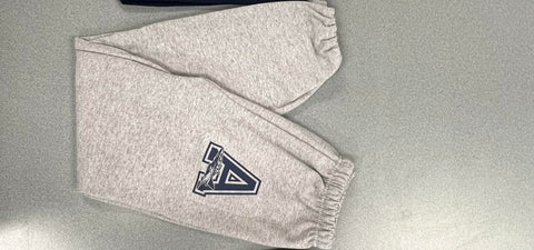 Light Gray Cotton Toddler Sweatpants Navy Blue Bold Airport Logo
